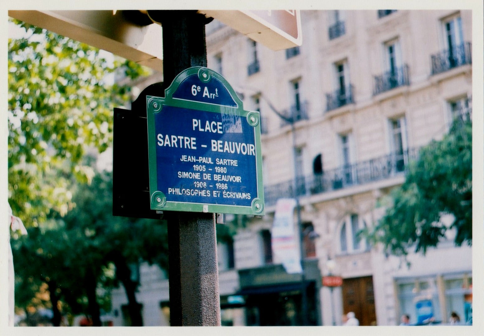Sartre Beauvoir square Paris Glimpses of the World
