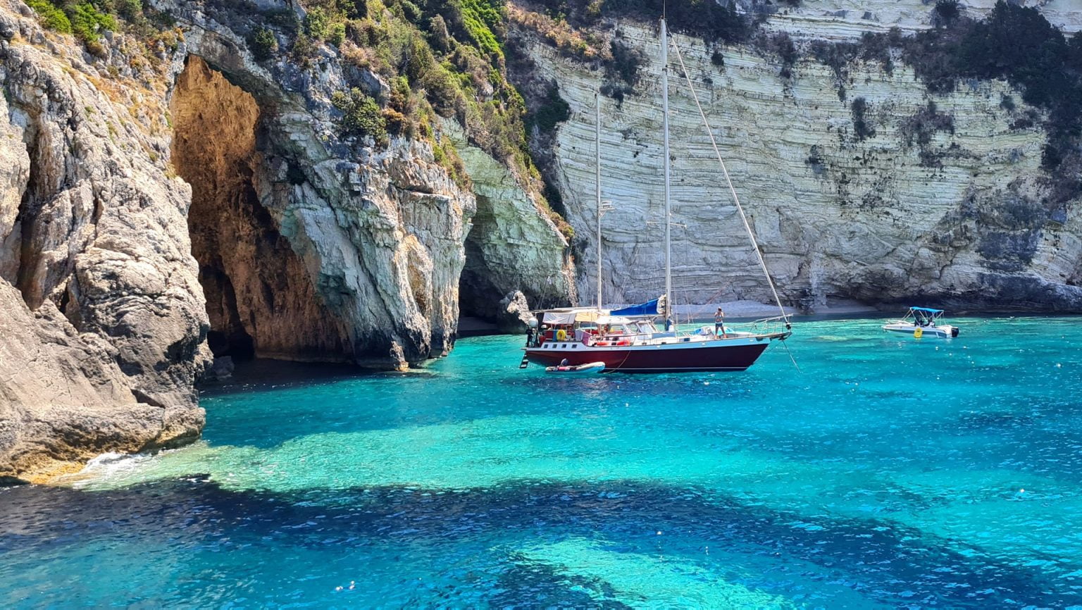 Blue Caves of Paxos Island