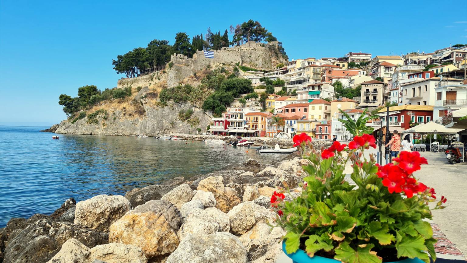 Parga seafront panorama