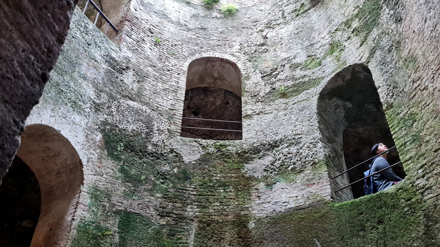 Medieval well view
