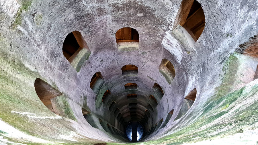 View inside the well in Orvieto