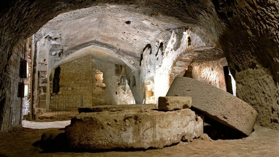 Etruscan underground premises in Orvieto