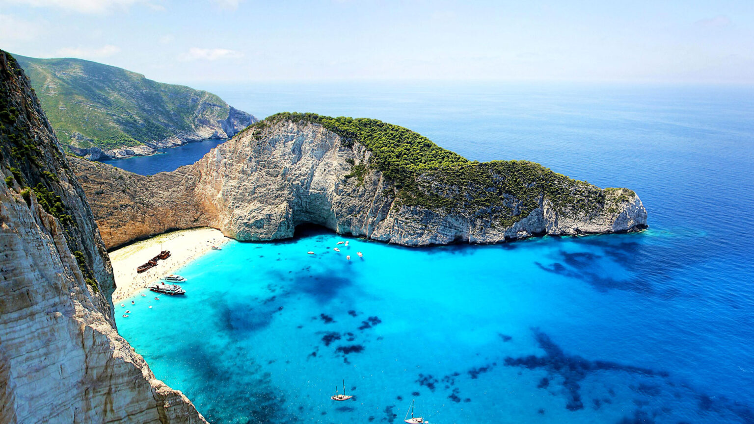 Navagio Beach view