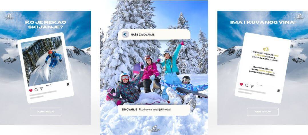 Instagram sabloni Zimovanje u Austriji