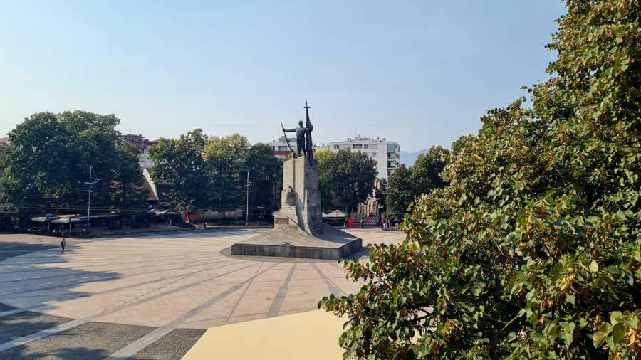 The circular square in Kraljevo