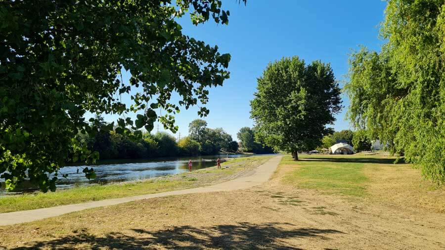 Swimming area on the Ibar