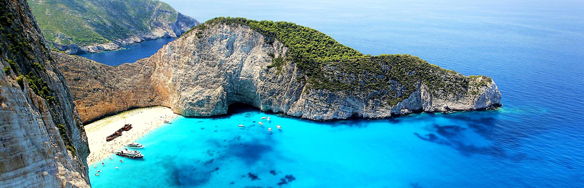 Navagio Beach view